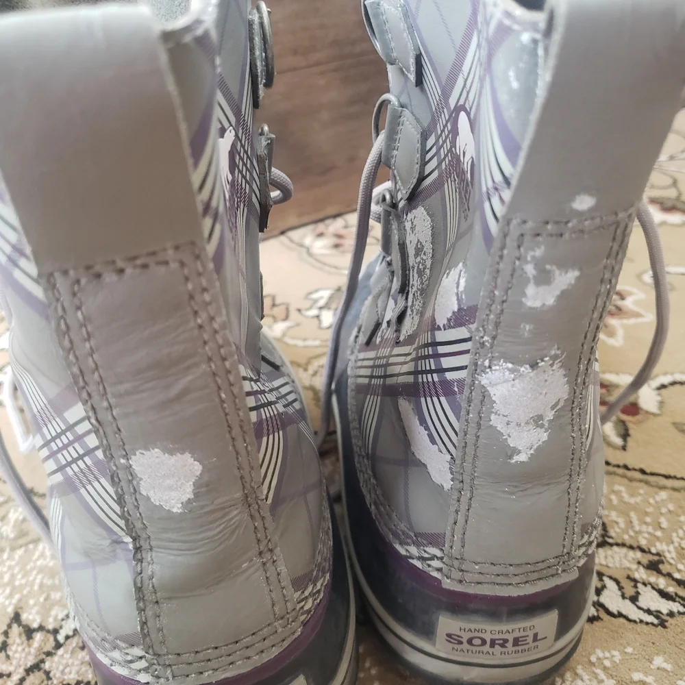 Sorel Boots 8 winter snow plaid 1964